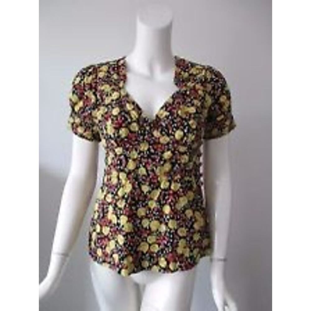 Plenty by Tracy Reese Puff-sleeve Blouse S